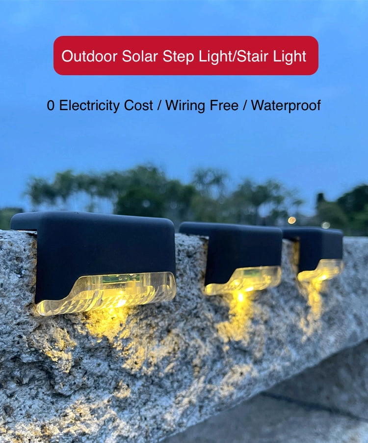 Outdoor Solar Light LED Step Light for Stair Step Fence Railing Yard