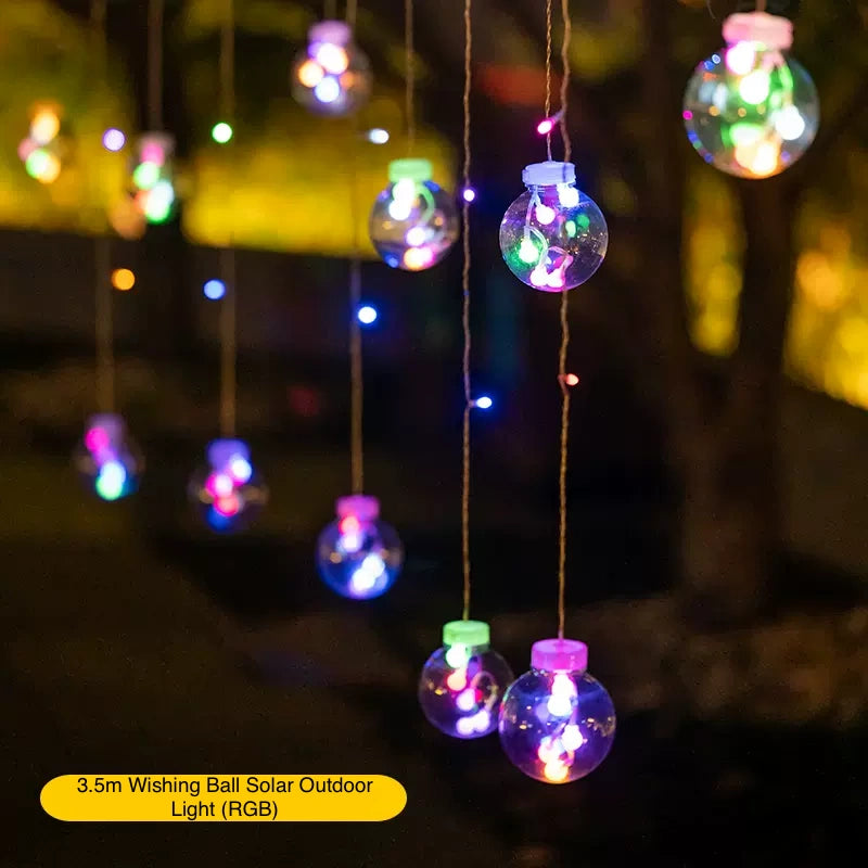 Moon & Star Outdoor Solar Light Solar String Lights for Porch Window