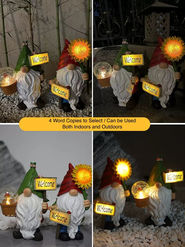 Elf Welcome Outdoor Solar Light Solar Christmas Light for Garden