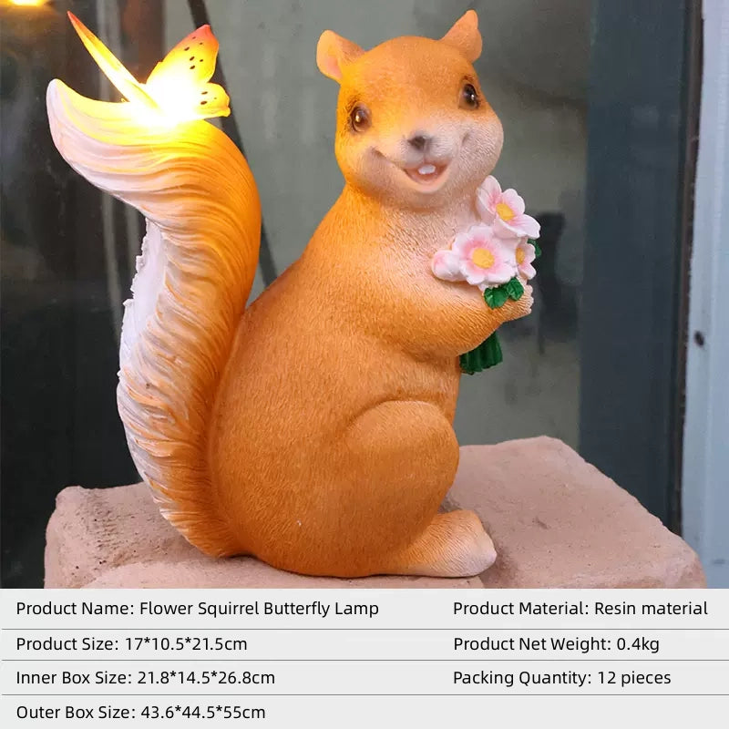 Flower Squirrel Butterfly Lamp