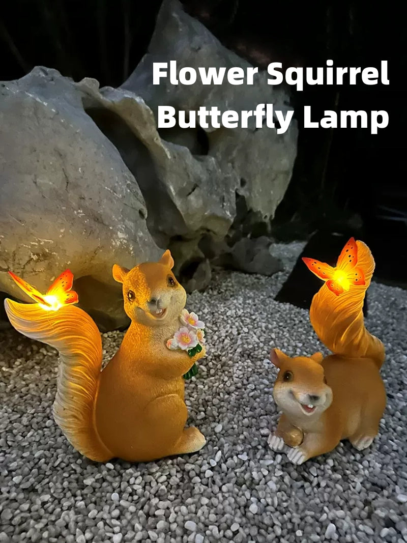 Flower Squirrel Butterfly Lamp