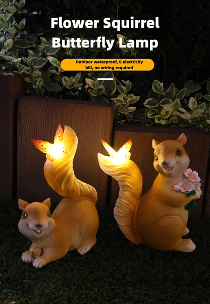 Flower Squirrel Butterfly Lamp