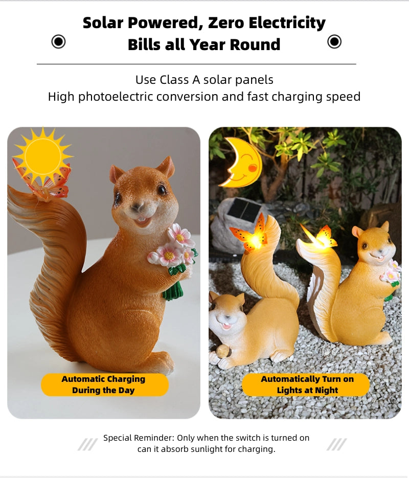 Flower Squirrel Butterfly Lamp