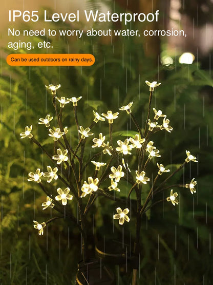 Sakura Outdoor Solar Lights Decorative Durable LED Lights for Garden Yard Patio Pathway