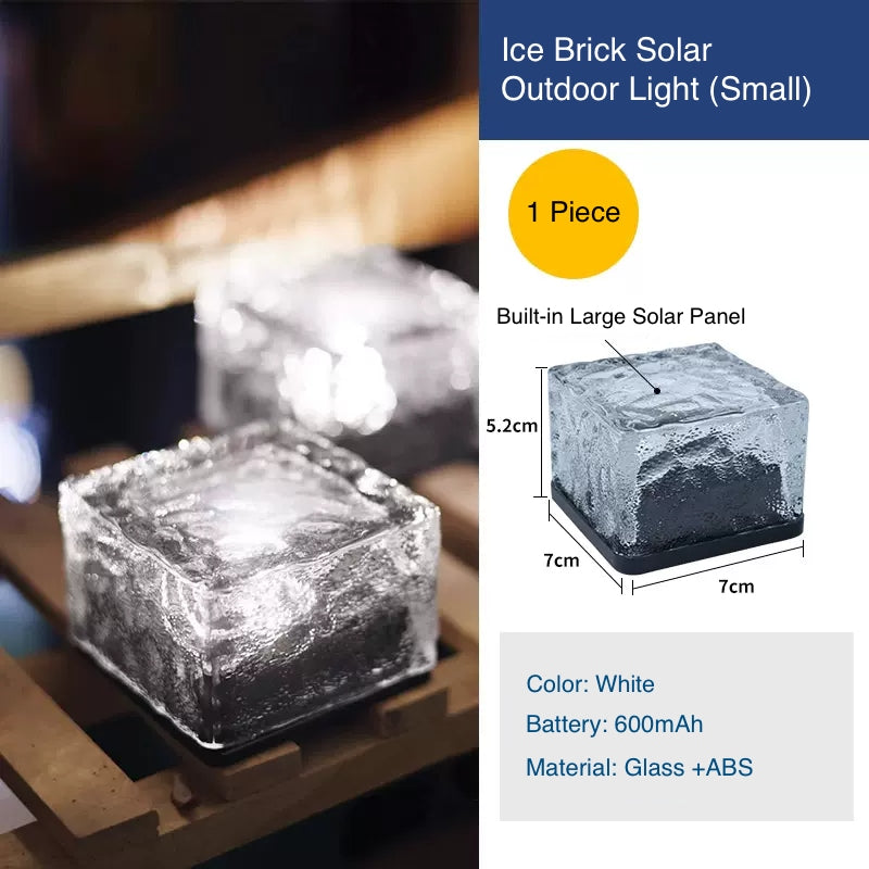 Ice Brick Durable LED Outdoor Solar Light for Garden Pathway Walkway