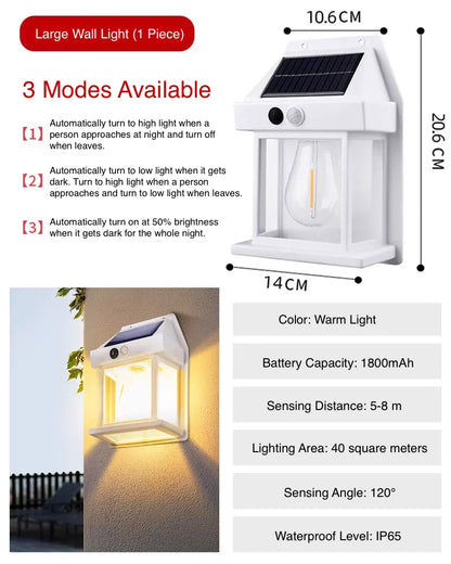 3-Mode Water-Proof Outdoor Solar Light for Garden Fence Yard