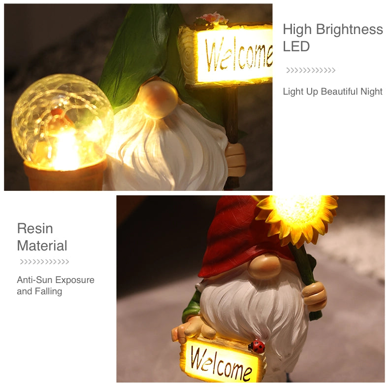 Elf Welcome Outdoor Solar Light Solar Christmas Light for Garden