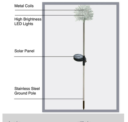 Dandelion Outdoor Solar Light Durable Solar Lawn Light for Garden