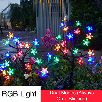 Sakura Outdoor Solar Lights Decorative Durable LED Lights for Garden Yard Patio Pathway