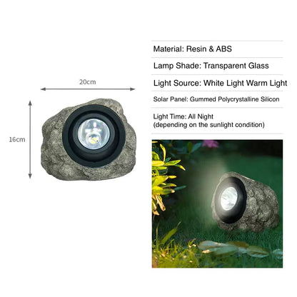 Rock Durable Outdoor Solar Light Solar Pathway Light for Pathway Yard