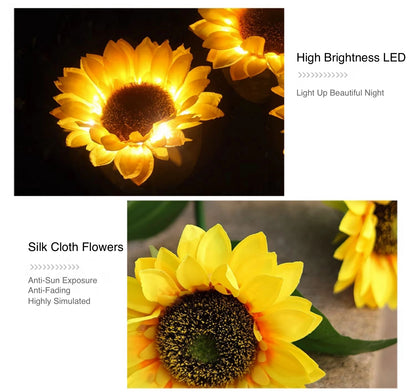 Sunflower Outdoor Solar Light LED Solar Lawn Light for Backyard Patio