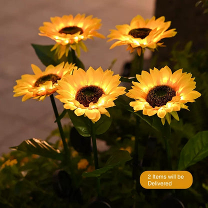 Sunflower Outdoor Solar Light LED Solar Lawn Light for Backyard Patio