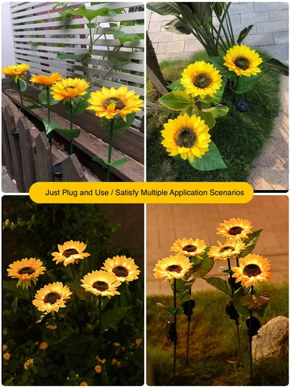 Sunflower Outdoor Solar Light LED Solar Lawn Light for Backyard Patio