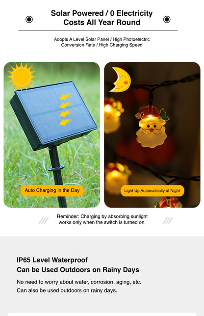 Santa Claus Outdoor Solar Light Solar Landscape Lighting for Garden Yard