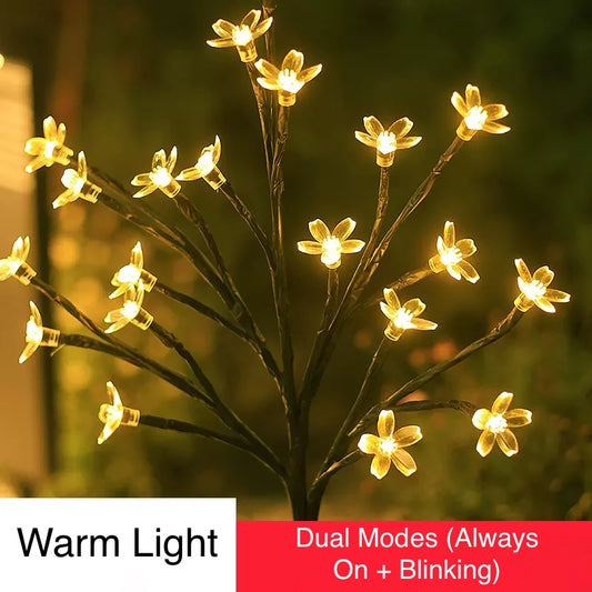 Sakura Outdoor Solar Lights Decorative Durable LED Lights for Garden Yard Patio Pathway