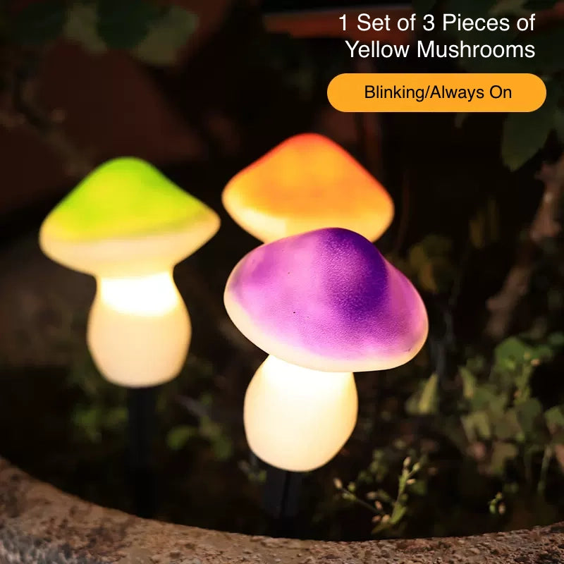 Mushroom Outdoor Solar Light Durable LED Solar Landscape Light for Yard Patio Garden