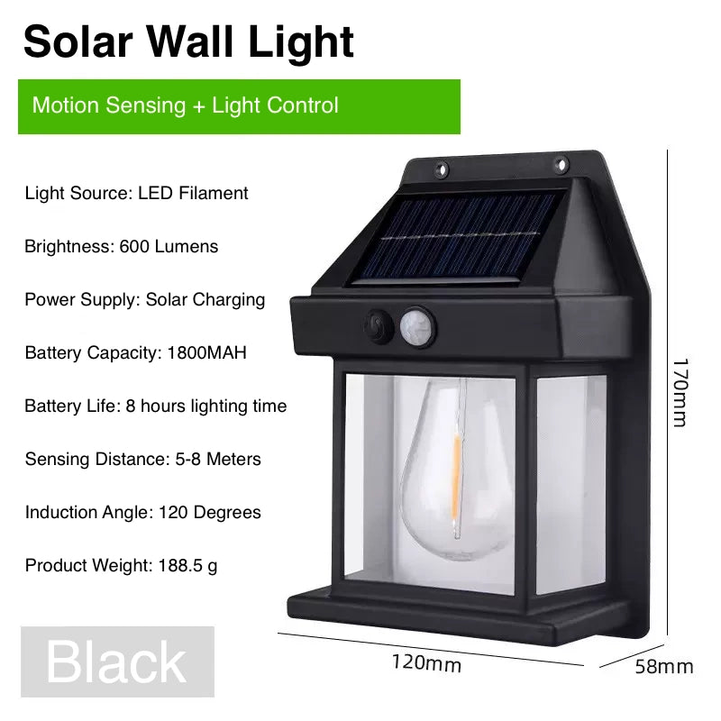 3-Mode Water-Proof Outdoor Solar Light for Garden Fence Yard